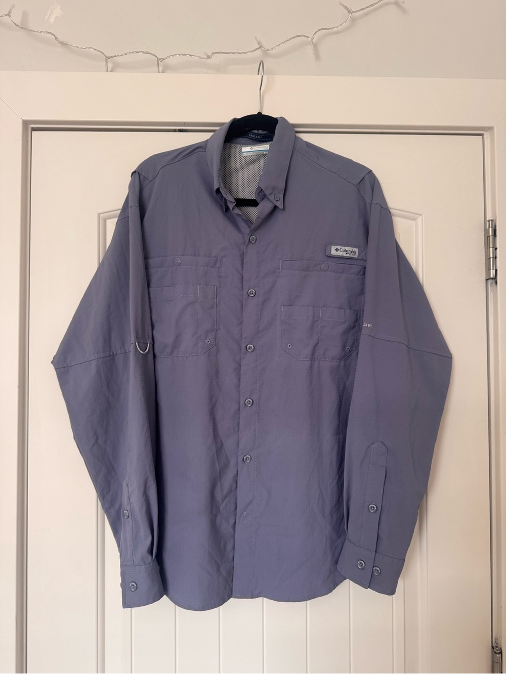Columbia Men’s Lightweight Long-Sleeve Fishing Shirt - Lavender